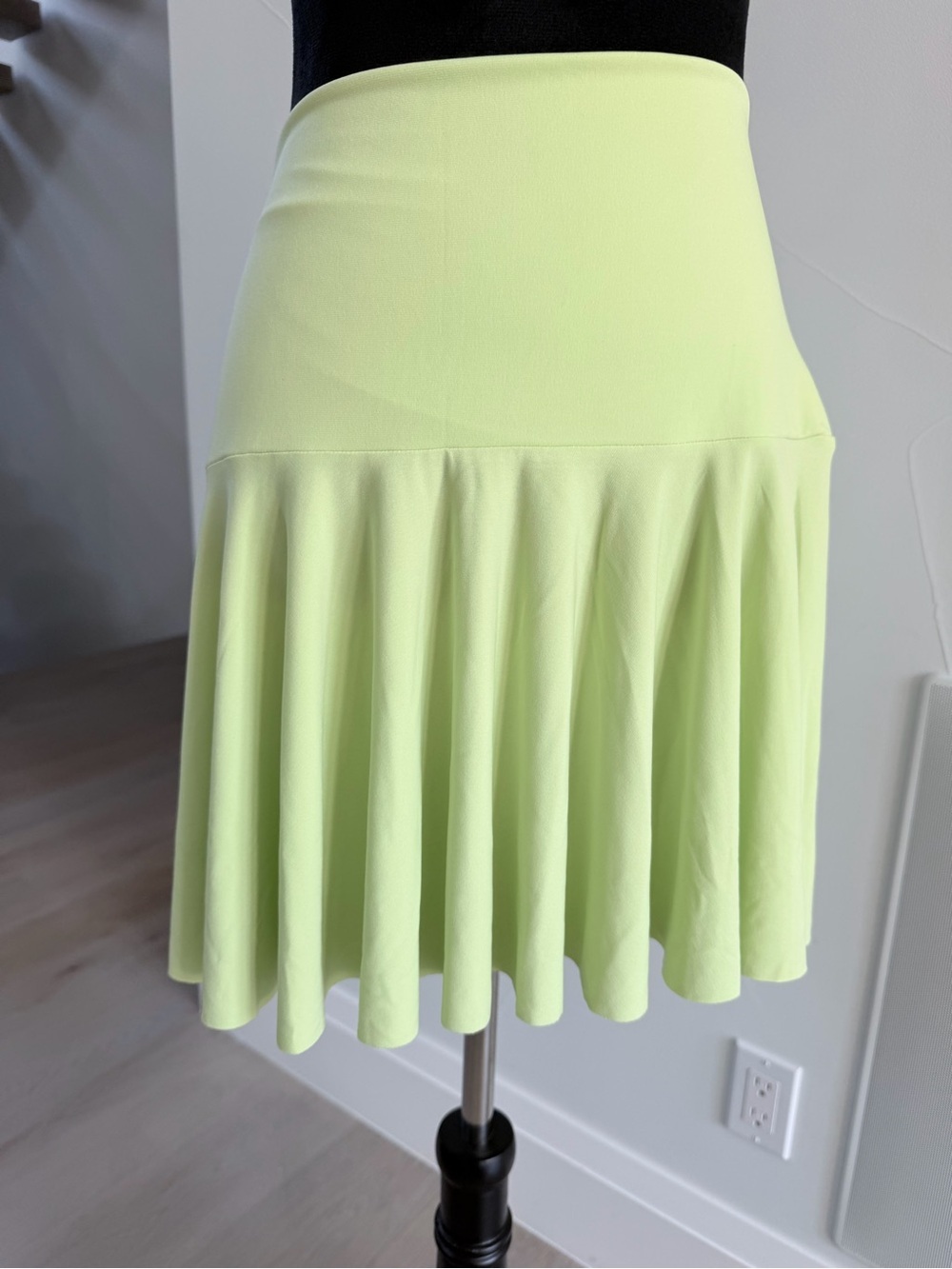 Women's Lime Green Flared Skirt size S
